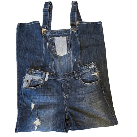 Promod Denim Full Length Jean Overall with Distress Size: 8 - Picture 14 of 14